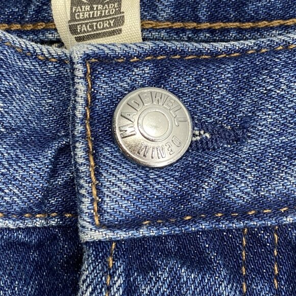 Madewell Women’s The Dean Easy Straight Crop Jeans Size 26 Labette Wash Blue — - Picture 10 of 11